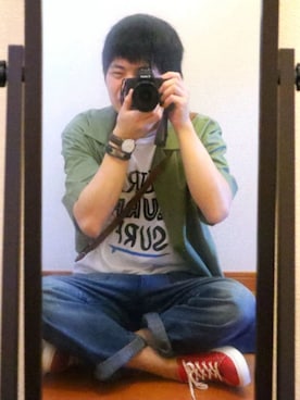 「ROXD（ロッド）のアイテム（アクセサリー）」を使った、ヤスさん（メンズ・166cm）の夏コーディネート