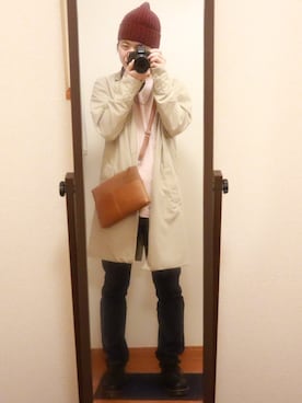 「秋のブラウンスタイル」｜「アイテム（チェスターコート）」を使った、ヤスさん（メンズ・166cm）の秋コーディネート