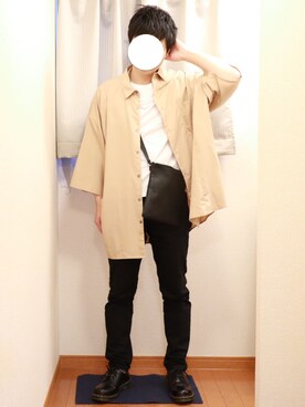 「Dr. Martens（ドクターマーチン）のDr.Martens / ドクターマーチン 1461 3EYE GIBSON SHOE 3ホール ギブソン シューズ ブーツ（ブーツ）」を使った、ヤスさん（メンズ・166cm）の春コーディネート