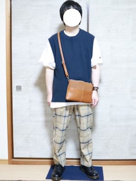 「Dr. Martens（ドクターマーチン）のDr.Martens / ドクターマーチン 1461 3EYE GIBSON SHOE 3ホール ギブソン シューズ ブーツ（ブーツ）」を使った、ヤスさん（メンズ・166cm）の夏コーディネート