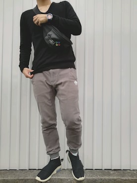 「TETE HOMME（テットオム）のアイテム（トップス）」を使った、Null-Ponさん（メンズ・164cm）の秋コーディネート