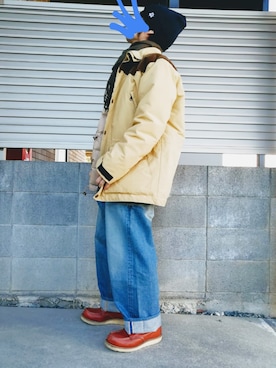 「FAT（エフエイティー）のアイテム（ジャケット/アウター）」を使った、Null-Ponさん（メンズ・164cm）の冬コーディネート