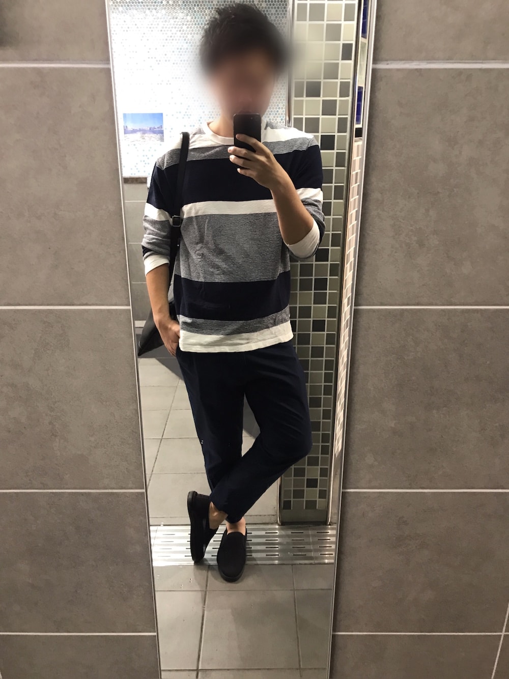 「秋コーデ、ニット、アンクルパンツ、スリッポン」｜「J.FERRYのアイテム（ニット/セーター、ホワイト系）」を使った、ふぁんさん（メンズ・179cm）の秋コーディネートの1枚目の写真
