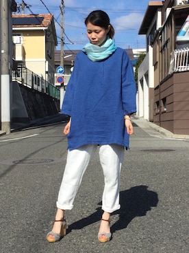 「YARRA（ヤラ）のアイテム」を使った、B2-FUKUYAさん（レディース・162cm）の春コーディネート