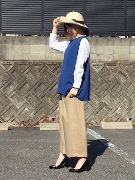 「YARRA（ヤラ）のアイテム」を使った、B2-FUKUYAさん（レディース・162cm）の春コーディネート