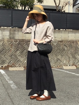 「YARRA（ヤラ）のアイテム」を使った、B2-FUKUYAさん（レディース・162cm）の春コーディネート