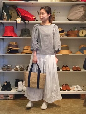 「YARRA（ヤラ）のアイテム」を使った、B2-FUKUYAさん（レディース・162cm）の春コーディネート