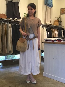 「YARRA（ヤラ）のアイテム」を使った、B2-FUKUYAさん（レディース・162cm）の春コーディネート