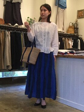「YARRA（ヤラ）のアイテム」を使った、B2-FUKUYAさん（レディース・162cm）の春コーディネート