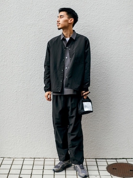「機能性素材」｜「アイテム（ブルゾン）」を使った、HIKARU KONUMANOさん（メンズ・180cm）の春コーディネート