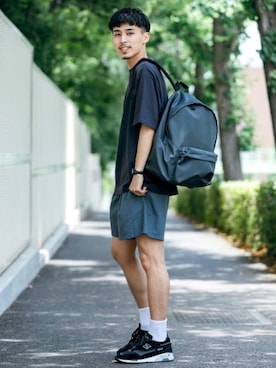 「WILD THINGS（ワイルドシングス）のアイテム（バッグ）」を使った、HIKARU KONUMANOさん（メンズ・180cm）の夏コーディネート