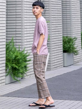 HIKARU KONUMANOさん（メンズ・180cm）の夏コーディネート