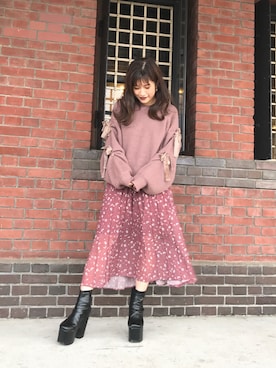 「ECLIN（エクラン）のアイテム」を使った、mami.さん（レディース・153cm）の秋コーディネート