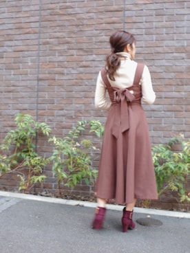 「ECLIN（エクラン）のアイテム」を使った、mami.さん（レディース・153cm）の秋コーディネート