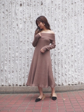 「ECLIN（エクラン）のアイテム」を使った、mami.さん（レディース・153cm）の秋コーディネート