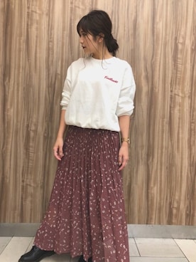 「ECLIN（エクラン）のアイテム」を使った、mami.さん（レディース・153cm）の秋コーディネート