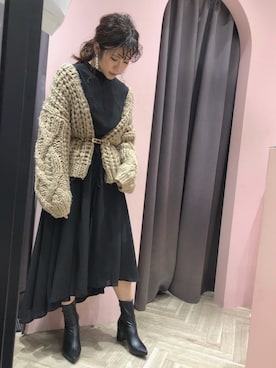 「ECLIN（エクラン）のアイテム」を使った、mami.さん（レディース・153cm）の秋コーディネート