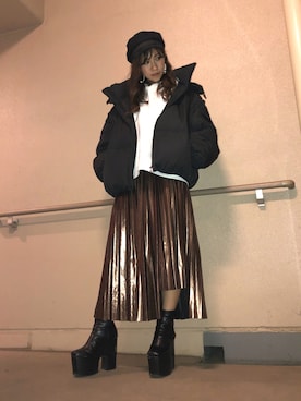 「Rodeo Crowns（ロデオクラウンズ）のアイテム（ブルゾン）」を使った、mami.さん（レディース・153cm）の秋コーディネート