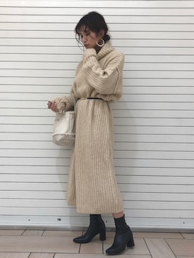 「En Punto（エンプント）のアイテム」を使った、mami.さん（レディース・153cm）の秋コーディネート