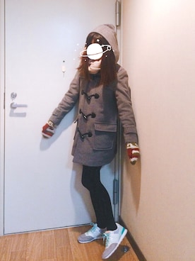 「amelier MAJESTIC LEGON（アメリエルマジェスティックレゴン）のアイテム（ダッフルコート）」を使った、emiileeexさん（レディース・160cm）の冬コーディネート