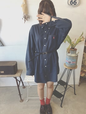 「RIKI WATANABE（リキワタナベ）のアイテム」を使った、おにぎりさんさん（レディース・154cm）の秋コーディネート