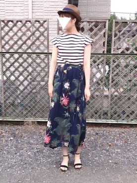 「osharewalker（オシャレウォーカー）のアイテム（帽子）」を使った、akkiさん（レディース・163cm）の夏コーディネート