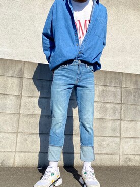 hさん（メンズ・186cm）の春コーディネート