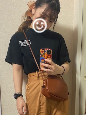 「TOY PLANE（トイプレーン）のアイテム（トップス）」を使った、umeさん（レディース・158cm）の夏コーディネート