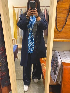 「PICCIN（ピッチン）のアイテム（モッズコート）」を使った、Jade Kuoさん（レディース・155cm）の秋コーディネート