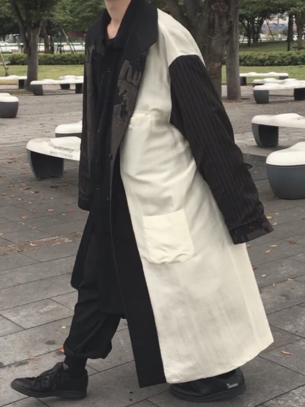 yohji yamamoto 17ss 抜染ジャケットコート