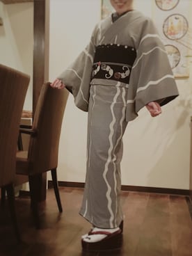 「ネコ」｜「アイテム（浴衣）」を使った、Minatch 【NOIR】さん（レディース・147cm）の冬コーディネート