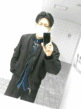 「ALPHA（アルファ）のアイテム（その他アウター）」を使った、MARU De Yさん（メンズ・174cm）の冬コーディネート
