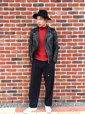 「UNITED TOKYO（ユナイテッドトウキョウ）のアイテム（オールインワン・サロペット）」を使った、しなたろうさん（メンズ・182cm）の冬コーディネート