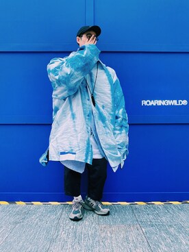 「ROARINGWILDのアイテム（トップス）」を使った、石头さん（メンズ・170cm）の冬コーディネート