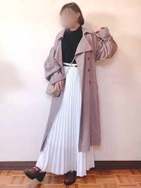 「apres jour（アプレジュール）のアイテム（トレンチコート）」を使った、Asu☺︎✻さん（レディース・152cm）の秋コーディネート