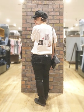 「Right-on（ライトオン）のアイテム（キャスケット）」を使った、tsubaki0702さん（レディース・155cm）の夏コーディネート