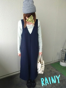 「united bamboo（ユナイテッドバンブー）のアイテム」を使った、こずえ さん（レディース・155cm）の春コーディネート