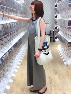 「残暑コーデ」｜「アイテム（アクセサリー）」を使った、こずえ さん（レディース・156cm）の夏コーディネート