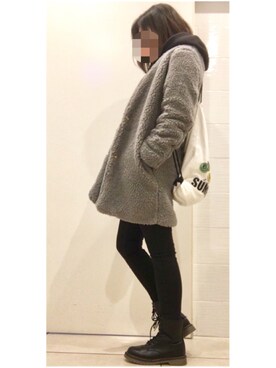 「ライブ」｜「アイテム（その他アウター）」を使った、__y_u_u__さん（レディース・161cm）の冬コーディネート