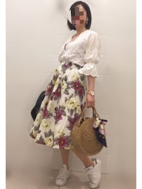 「AZUL ENCANTO（アズールエンカント）のアイテム（シャツ/ブラウス）」を使った、__y_u_u__さん（レディース・161cm）の春コーディネート