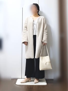 「NANO universe（ナノユニバース）のアイテム（その他アウター）」を使った、__y_u_u__さん（レディース・161cm）の冬コーディネート