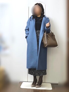 「DHOLIC STYLE（ディーホリックスタイル）のアイテム（その他アウター）」を使った、__y_u_u__さん（レディース・161cm）の冬コーディネート