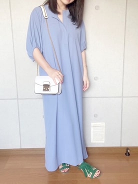 「fifth（フィフス）のフラップチェーンショルダーバッグ（ショルダーバッグ）」を使った、moniken1594 ◡̈*.。相互さん（レディース・158cm）の夏コーディネート