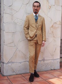 STEPHEN WALTERS | SILK/LINEN REGIMENTAL STRIPE(ネクタイ)