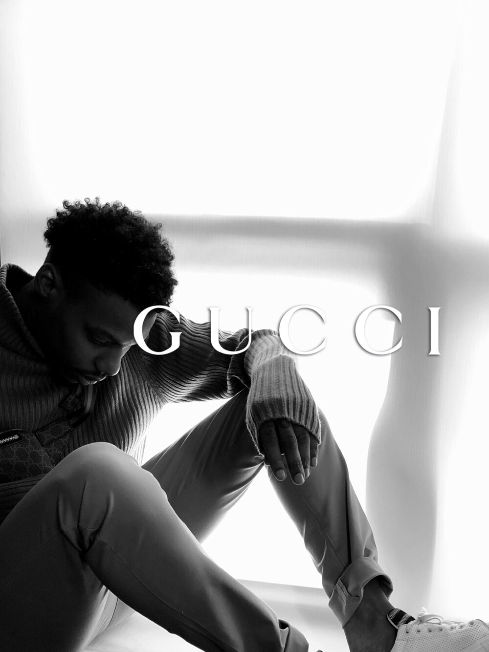 「Kev Chino’、GUCCI、GUCCIベルト、H&M、WEARBOOKエントリー、WEAR、ZARA、ZARA MAN、menswear、model」｜「GUCCIのアイテム（ボディバッグ/ウエストポーチ、ブラック系）」を使った、Kev Chino'さん（メンズ・173cm）の冬コーディネートの1枚目の写真