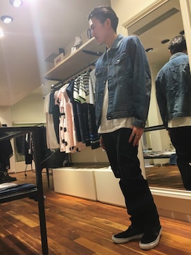 「DIESEL（ディーゼル）の00STPS0IALA（デニムジャケット、ブルー系）」を使った、Y.Sさん（メンズ・180cm）の夏コーディネート