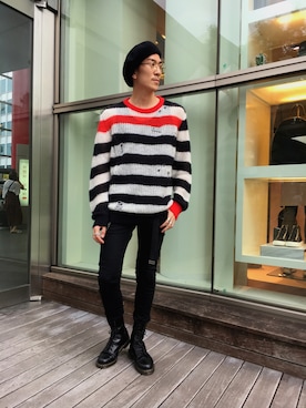 「CA4LA（カシラ）のアイテム（ハンチング/ベレー帽）」を使った、Y.Sさん（メンズ・180cm）の夏コーディネート