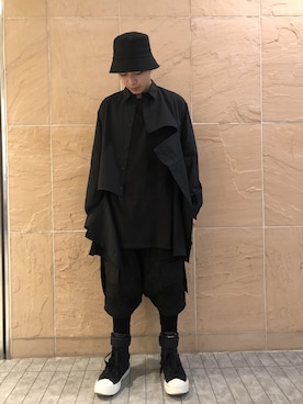 「L.H.P（エルエイチピー）のアイテム（帽子）」を使った、アライトモヤさん（メンズ・170cm）の冬コーディネート