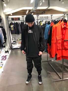 「L.H.P Private Brand（エルエイチピープライベートブランド）のアイテム（パンツ）」を使った、アライトモヤさん（メンズ・170cm）の冬コーディネート