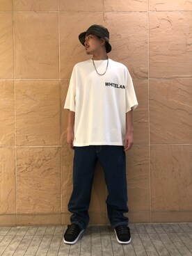 「NIKE（ナイキ）のNIKE/ナイキ/アスナサンダル/CITY SLIDE/CI8800（サンダル）」を使った、アライトモヤさん（メンズ・170cm）の夏コーディネート